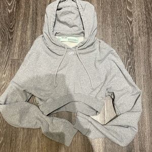 Off-White Cropped Hoodie
